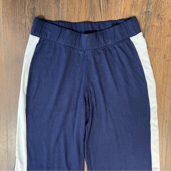 Gap Navy Side Stripe Wide leg Lounge Pants SZ MED - Picture 3 of 5